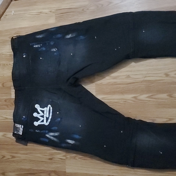 Rutherford mens painted black 👖 jeans - Picture 2 of 13